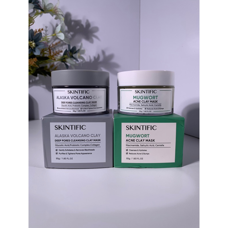 [PRELOVED] SKINTIFIC Alaska Volcano Clay Mask dan Mugwort Clay Mask