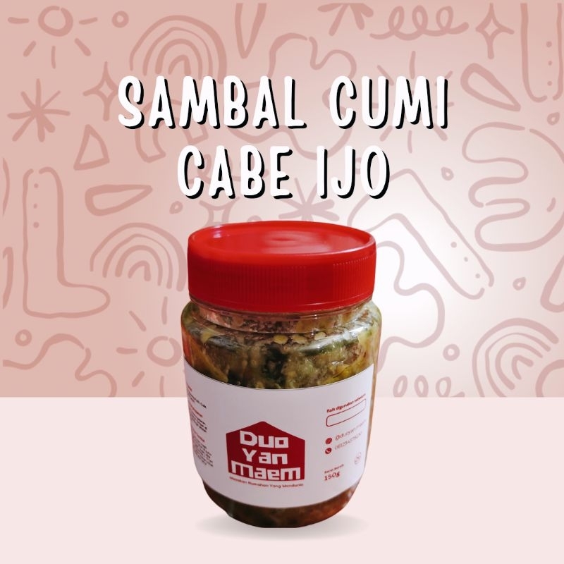 

PROMO | Sambal Cumi Cabe Ijo - Sambal Botol 150gr | Sambal Duoyan Maem
