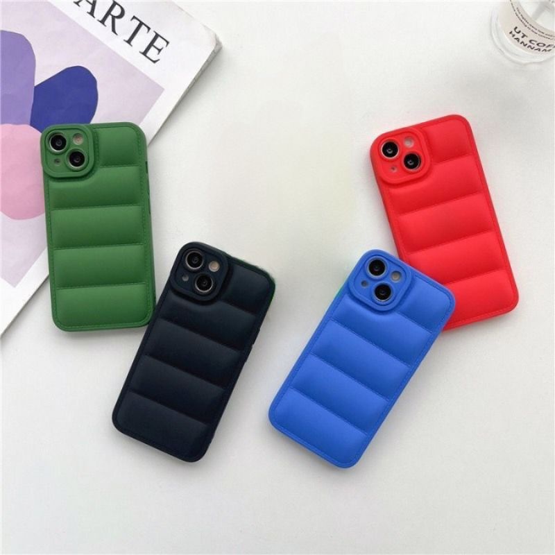 Soft Case Desain Jaket Puffer for iPhone X XS XR XS MAX 11 12 Pro Max
