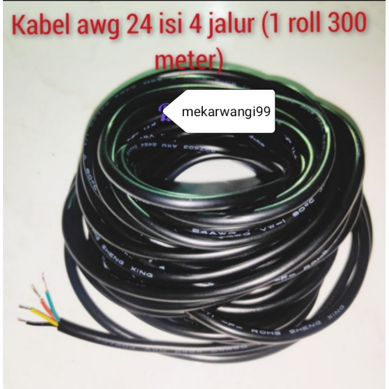 Kabel Awg 24 isi 4 jalur 1 roll 300m (Awg 24x4)