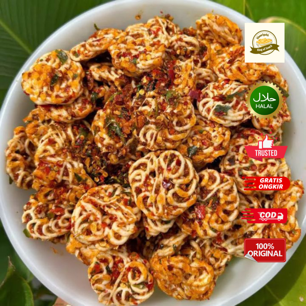 

Kiweriyukk - Kerupuk Seblak / Kerupuk Mawar Pedas Daun Jeruk 500 gram