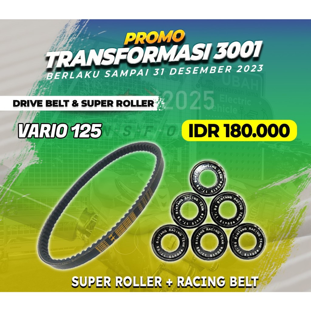 PAKET V-BELT + ROLLER BRT VARIO 125