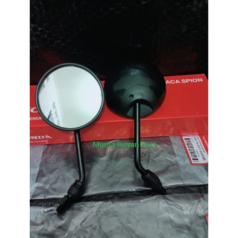 Kaca spion KYT KANAN KIRI 2PC SCOOPY FI 2013 -2015 HITAM BULAT KYT