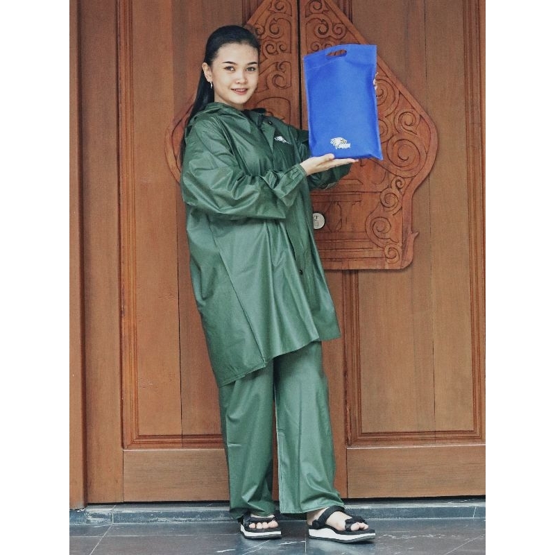 jad hujan setelan baju celana pria dan wanita