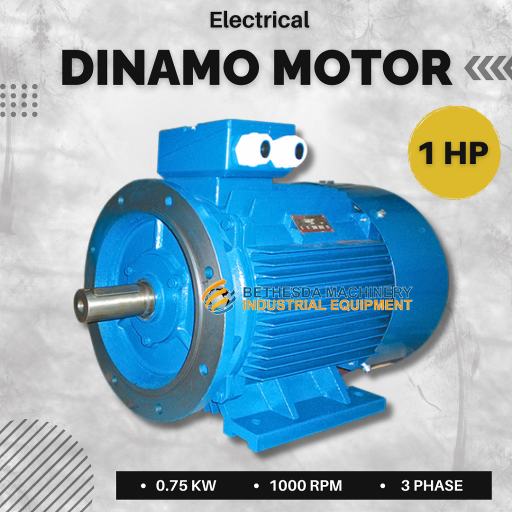ADK Dinamo 1 HP 0.75 KW Dinamo Motor Listrik 1000 RPM 3Phase Electro Motor 1HP Full Tembaga 100% B35