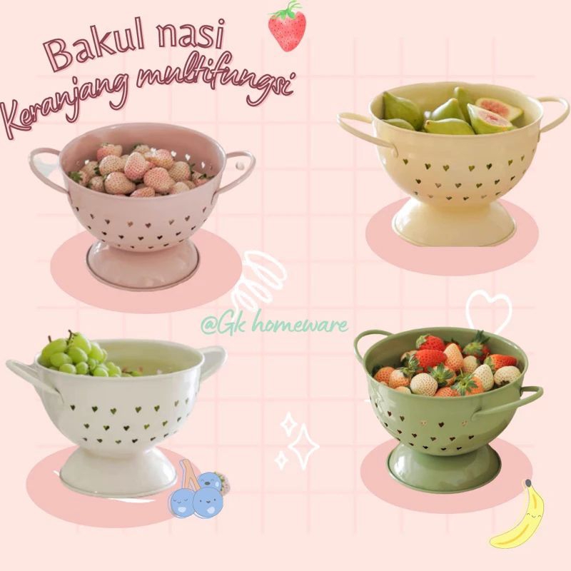 sangku nasi large /bakul nasi/keranjang buah/bakul enamel