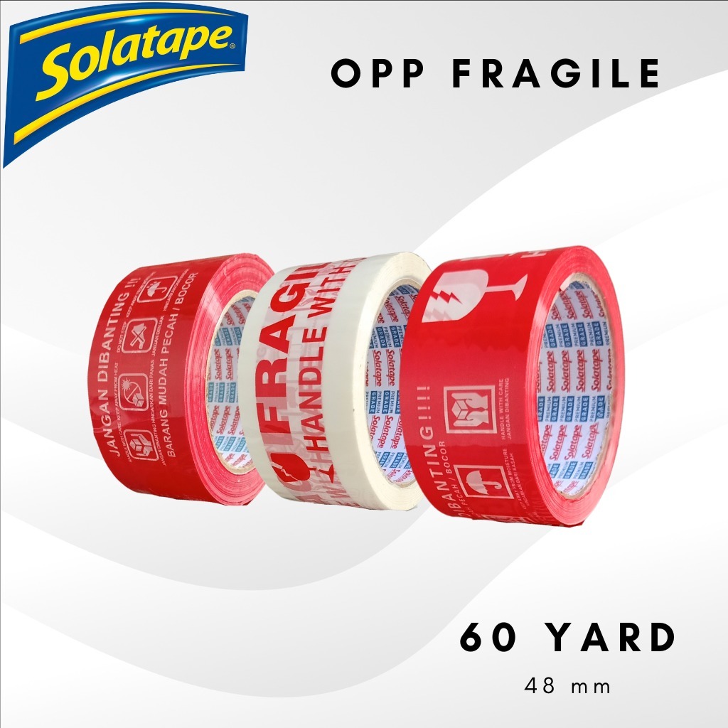 

Lakban Fragile SOLATAPE | 2inch 48mm X 60yard