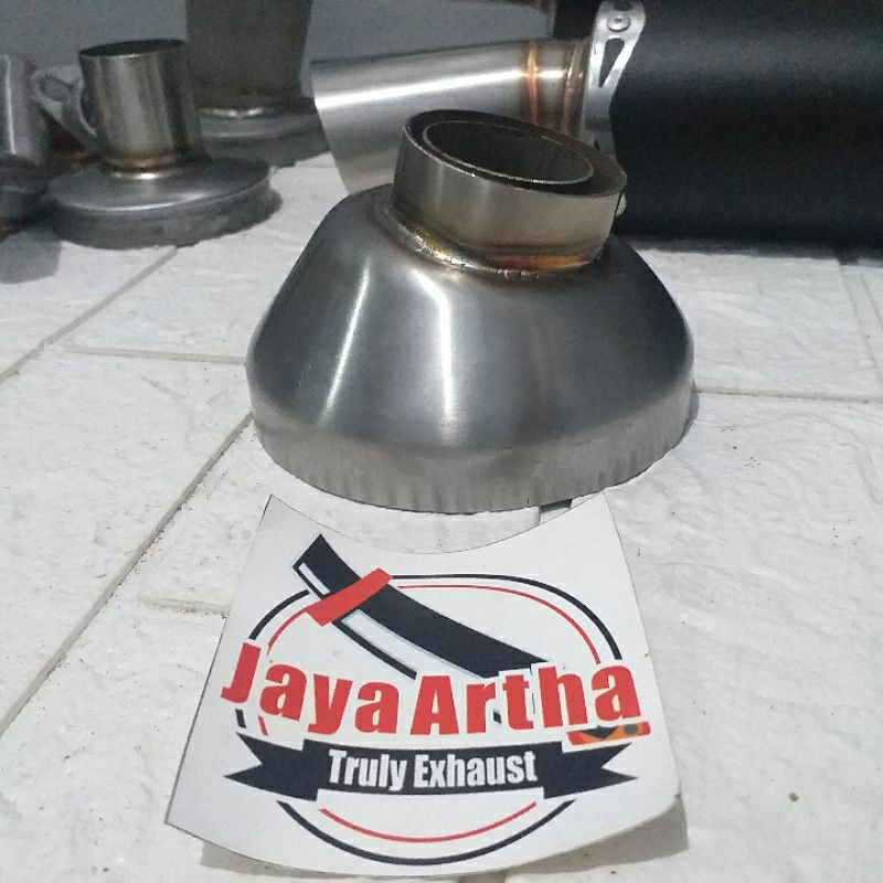 Tutup Knalpot Copy Cms Stainles Beat Vario Mio | Dop Tabung moncong copy cms pnp End Muffler 11cm