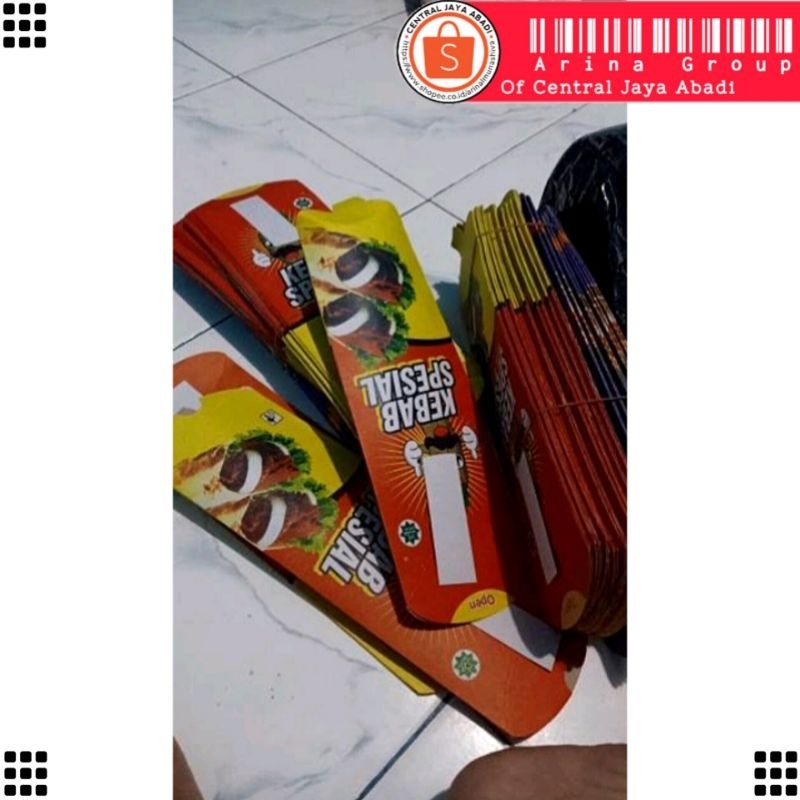 

100 LEMBAR KERTAS KEBAB TARIKAN UKURAN 24 × 9,2 CM HIGH QUALITY KARTON TEBAL PRODUK TERBARU | KOTAK KEBAB KEKINIAN | DUS KEBAB VIRAL TIKTOK | KEMASAN KEBAB MURAH | BOX KEBAB 100 PCS | BUNGKUS KEBAB TARIKAN | CENTRAL JAYA ABADI | ARINA SHIVA GROUP 7987