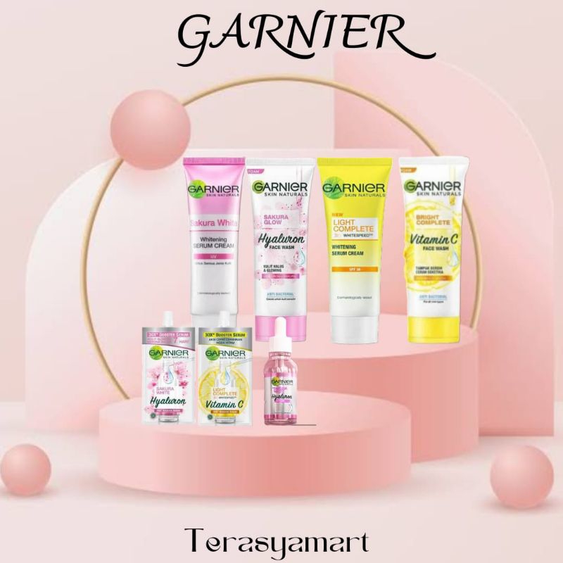 (COD)SERUM GARNIER SACHET SAKURA+LIGHT COMPLETED/SERUM GARNIER SAKURA 30ML/GARNIER WHITENING SERUM C