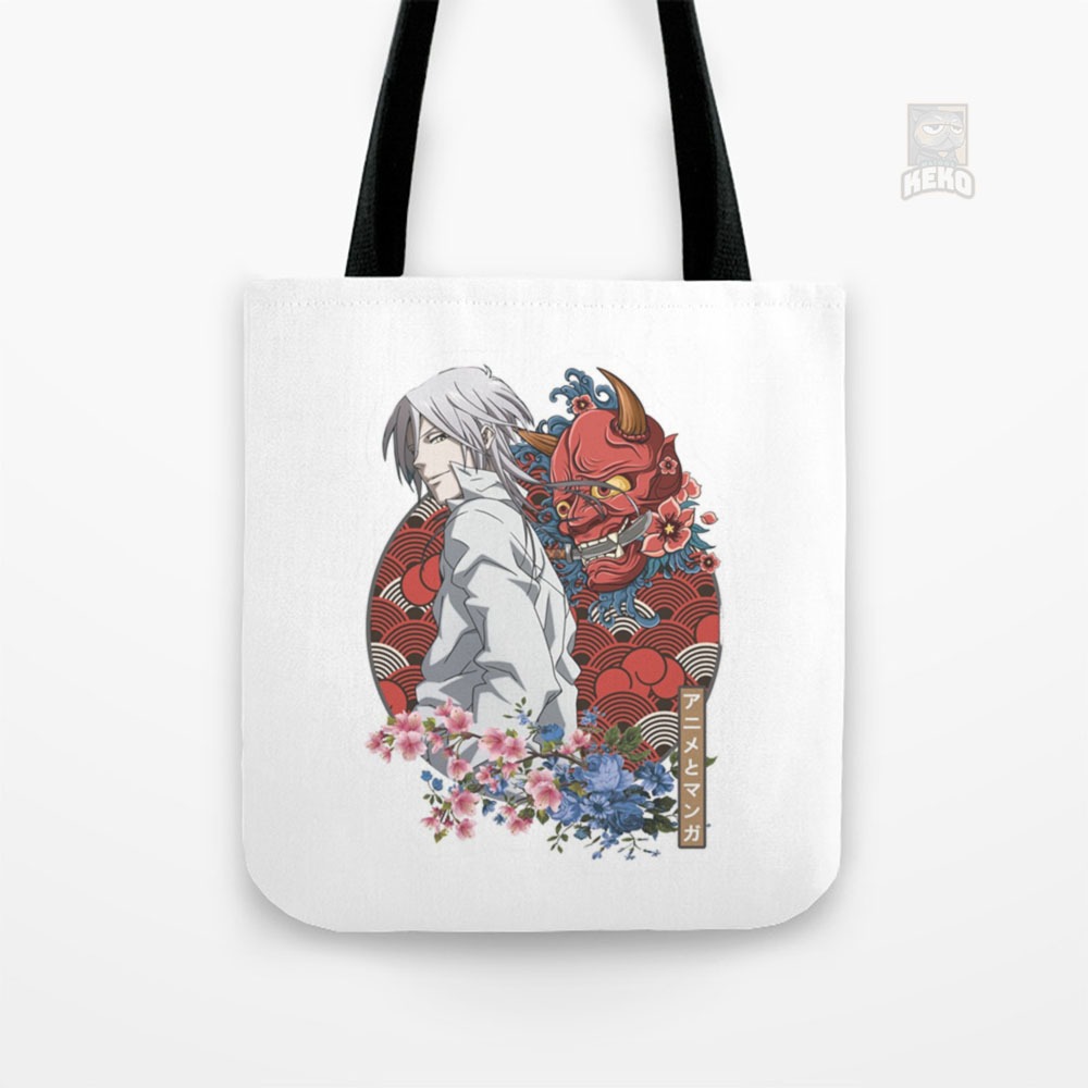 Shogo Makishima Psycho Pass Saiko Pasu Retro Japanese Design Tote Bag Kanvas