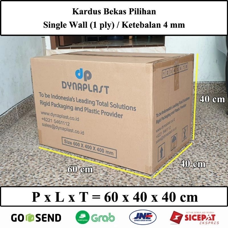 

Kardus Bekas / Ukuran Besar PxLxT = 60x40x40 cm / Prasetya Box