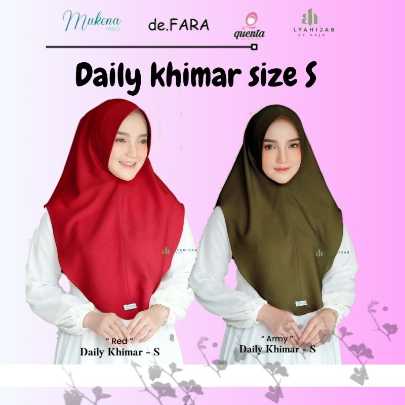 Daily Khimar Size S / Alya hijab by Naja/ Soft Pad / Khimar Instan Simpel / Khimar Anti Tembem