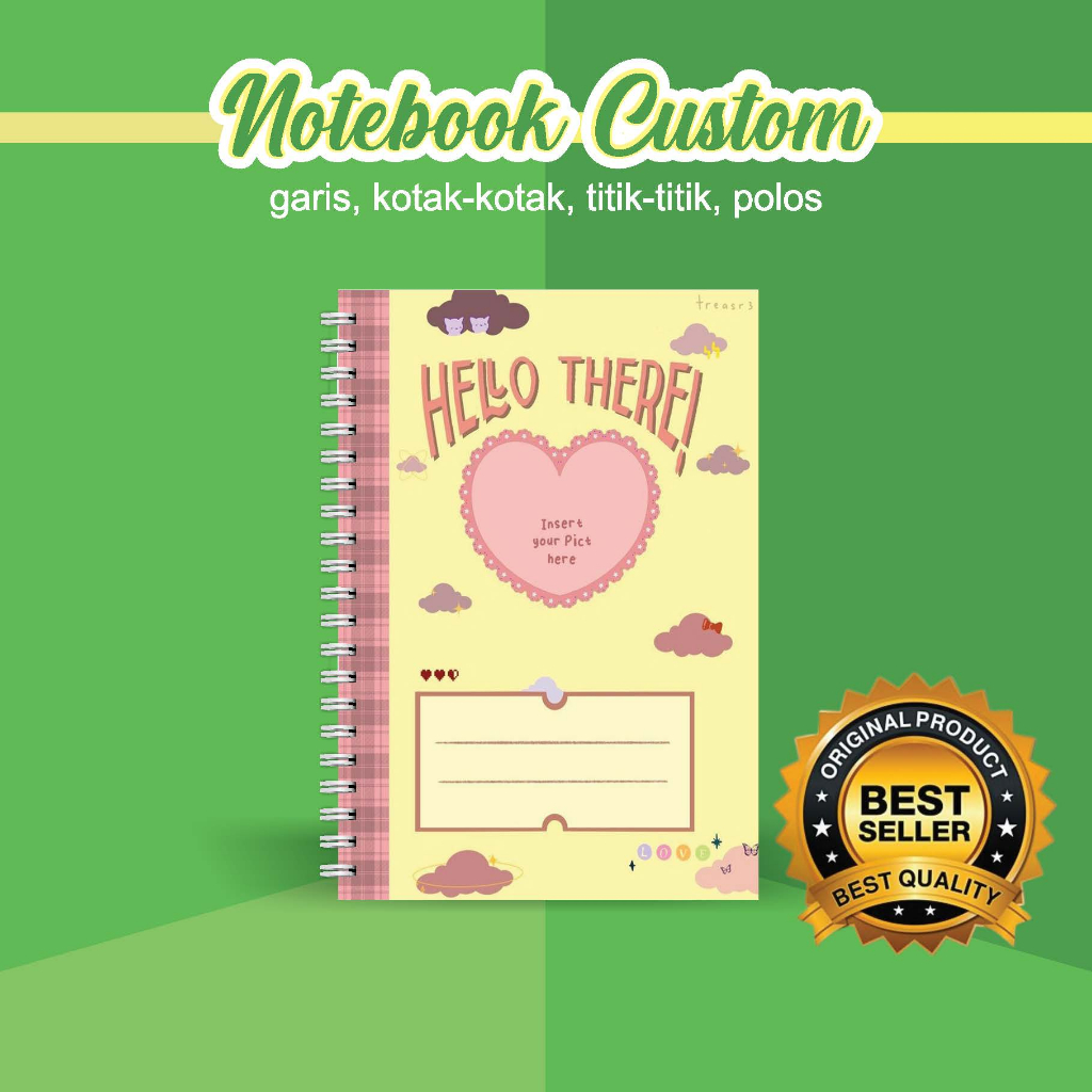 

NOTEBOOK A5 CUSTOM CATATAN/JURNAL BOOKPAPER GRID/KOTAK2#DOTTED/TITIK2#BLANK/POLOS