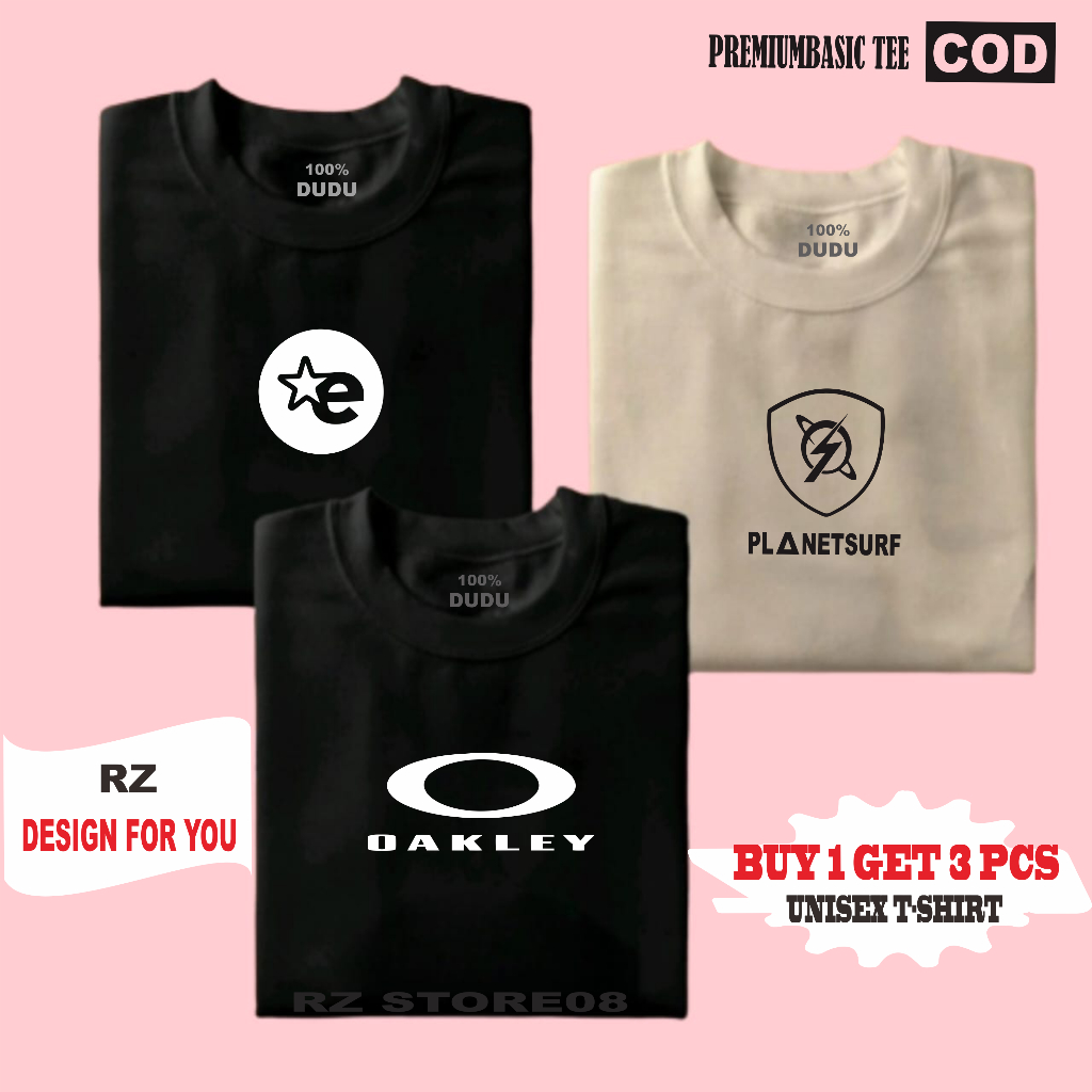 BUY 1 GET 3 PCS (PROMO COD) RZ STORE08  Baju Kaos Distro Pria Wanita T-Shirt Distro 100% Catton Kaos