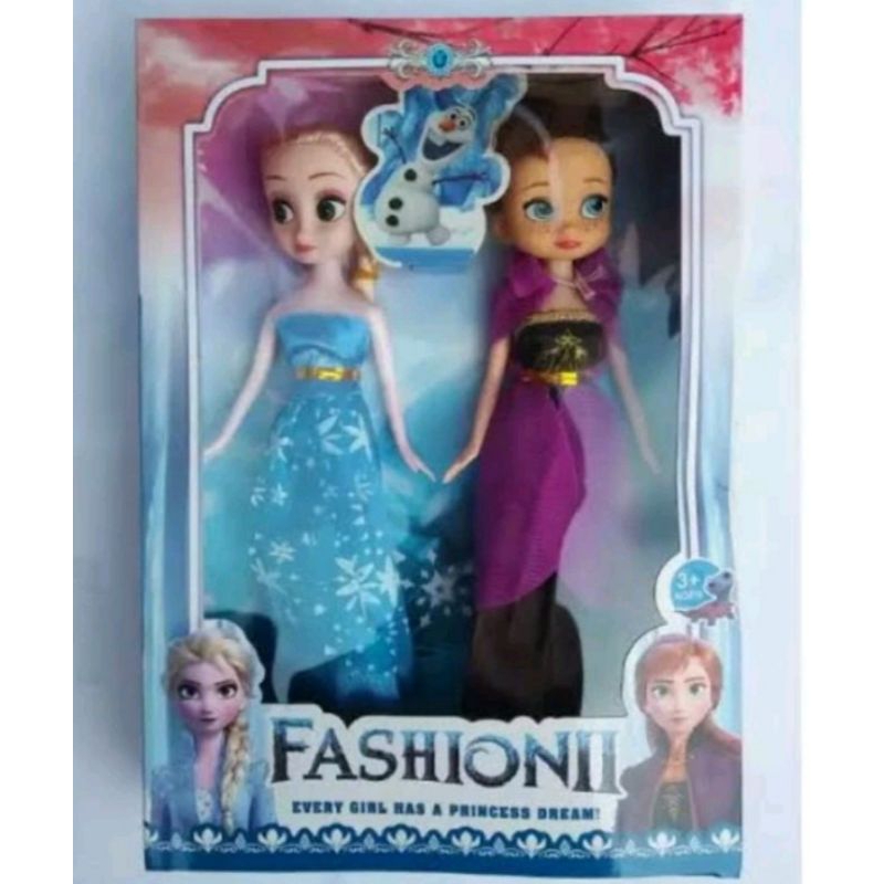 1Set Boneka Frozen Elsa Dan Ana/Boneka Barbie/Mainan Anak Perempuan