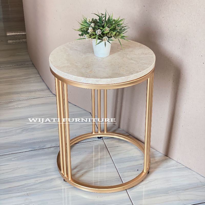 Meja Samping Marmer Meja Sudut Marmer Asli
