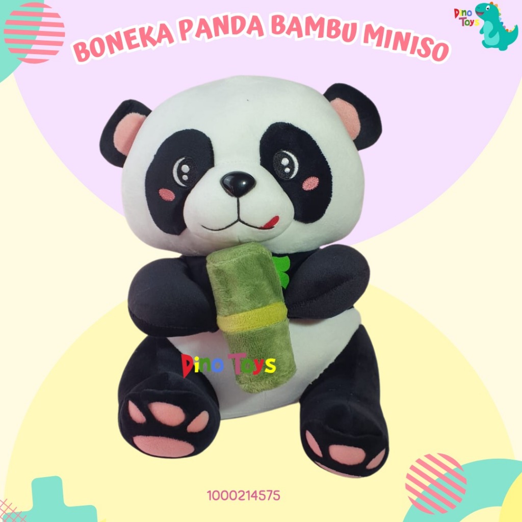 BONEKA PANDA BAMBU MINISO
