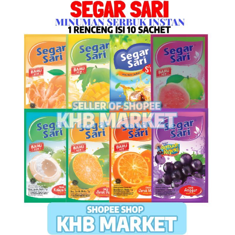 

Segar Sari Minuman 1 Renceng Isi 10 Sachet