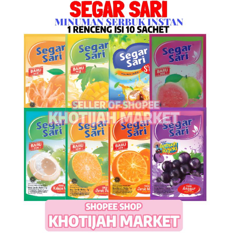 

Segar Sari Minuman Serbuk 1 Renceng Isi 10 Sachet