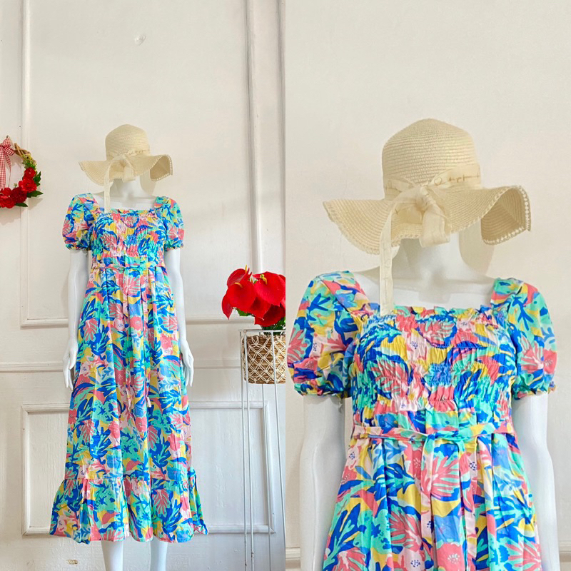 DASTER CANTIK MODEL KERUT DADA TALI SAMPING REMPEL // HOME DRESS CANTIK MODEL KERUT DADA TALI SAMPIN