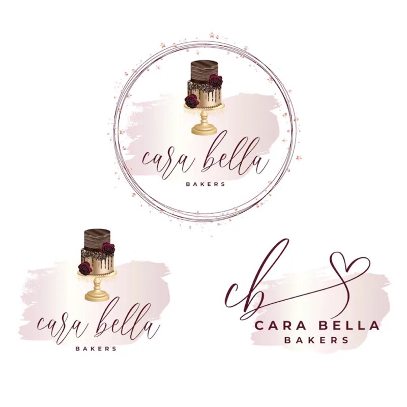 ARABELLA CARA CAKE | JASA BIKIN PEMBUATAN DESAIN LOGO OLSHOP SIMPLE ELEGAN CANTIK