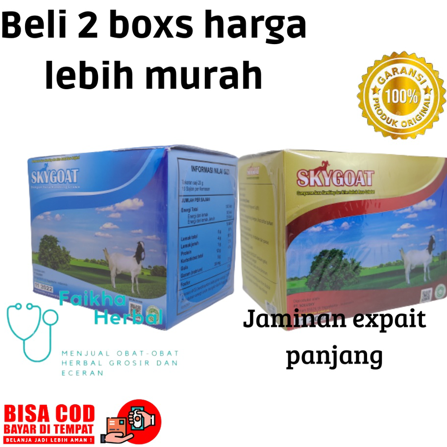 

Murah Skygoat Susu Kambing Full Cream Ettawa / Sky Goat Susu Kambing Coklat Dan Vanilla Original Baru