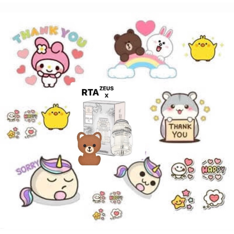 

Stickers tempel/ Stickers lucu animasi erteA terbaru