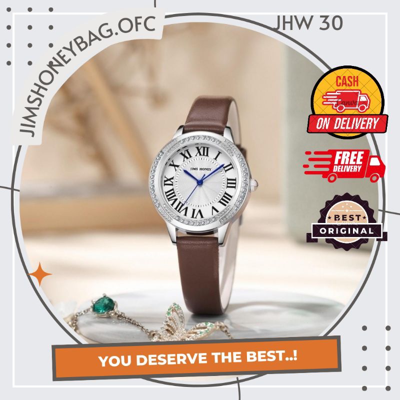 JAM TANGAN JHW 30 WANITA CEWEK JIMS HONEY MEWAH KECIL ANTI AIR WATERPROOF FREE BOX