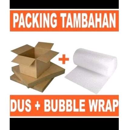 

EXTRA KARDUS DAN BUBBEL WRAP. EXTRA DOBEL BUBBEL