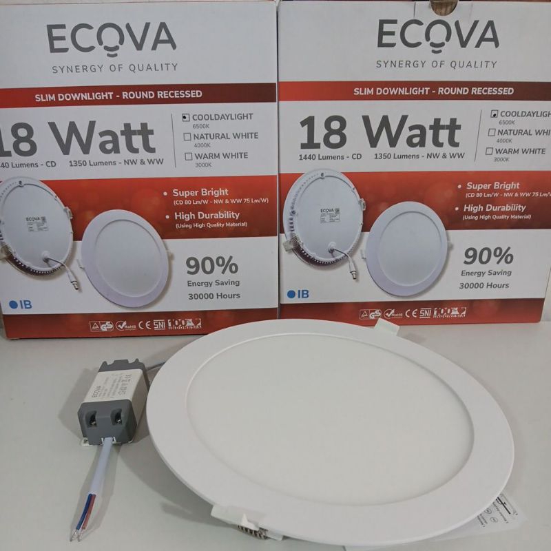 Downlight 18Watt bulat Ecova inbow