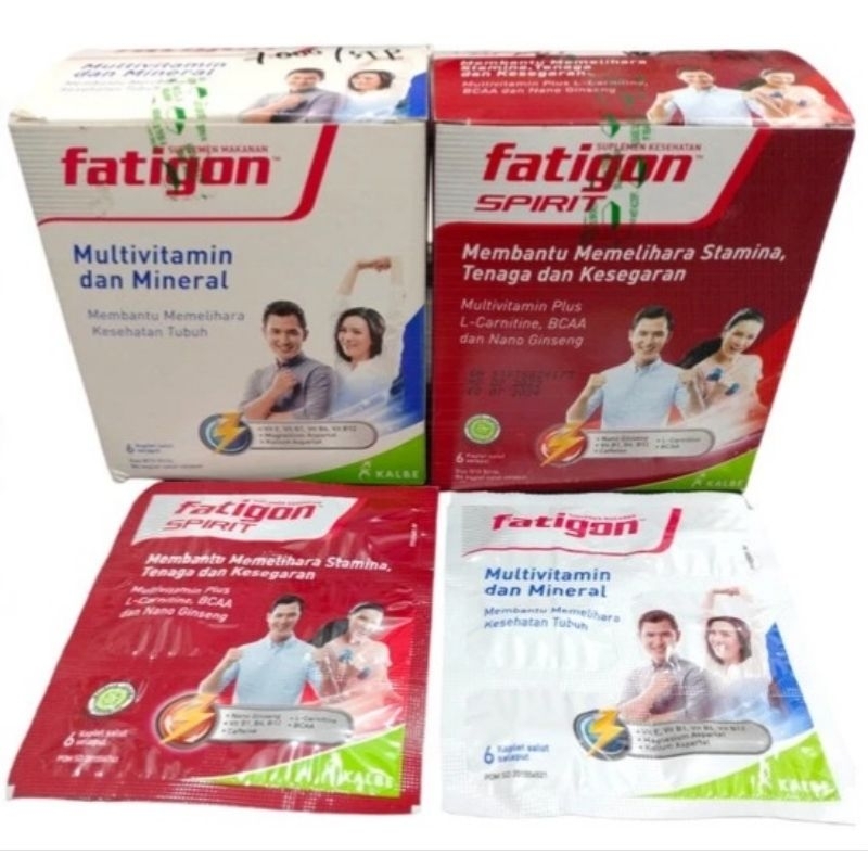 Fatigon putih Fatigon spirit multivitamin dan mineral memelihara stamina kesehatan tubuh 1 strip