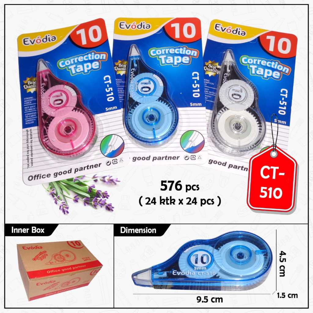 

Corection Tape Evodia Tipe X | Tipex | Penghapus Tulisan - Wenmart Pusat Grosir ATK dan Stationery