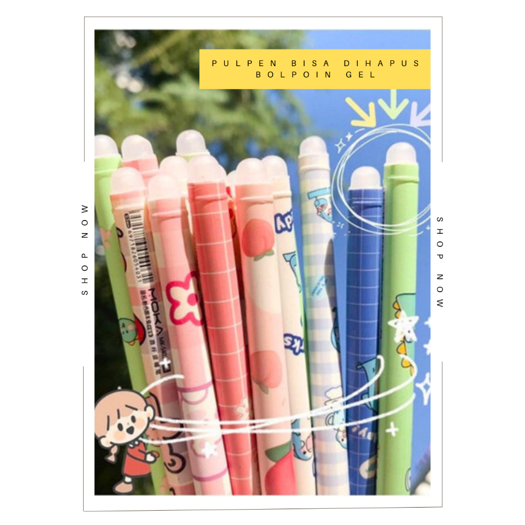 

『PENJUALAN CEPAT Pulpen Bisa Dihapus Bolpoin Gel Erasable Pen Pena Yang Bisa Dihapus Lucu( motif random) ✔ TERMURAH✔