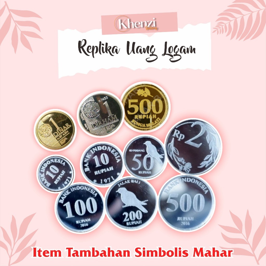 "MH2 Replika Uang koin akrilik untuk simbolis mahar    "