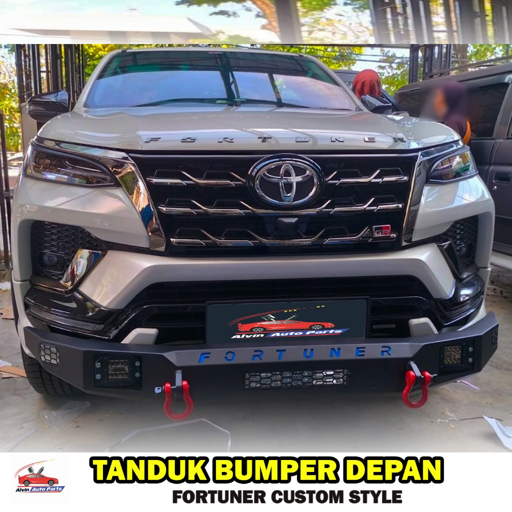 TANDUK BUMPER DEPAN FORTUNER GR SPORT 2023 / PENGAMAN BUMPER DEPAN FORTUNER CUSTOM STYLE