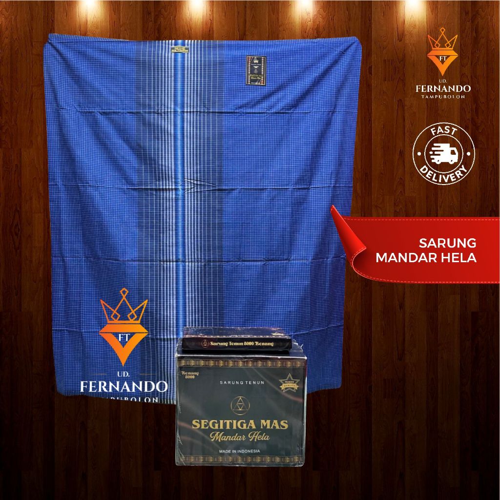 Sarung Mandar Hela Cap Segitiga Mas Motif Premium By Fernando Songket