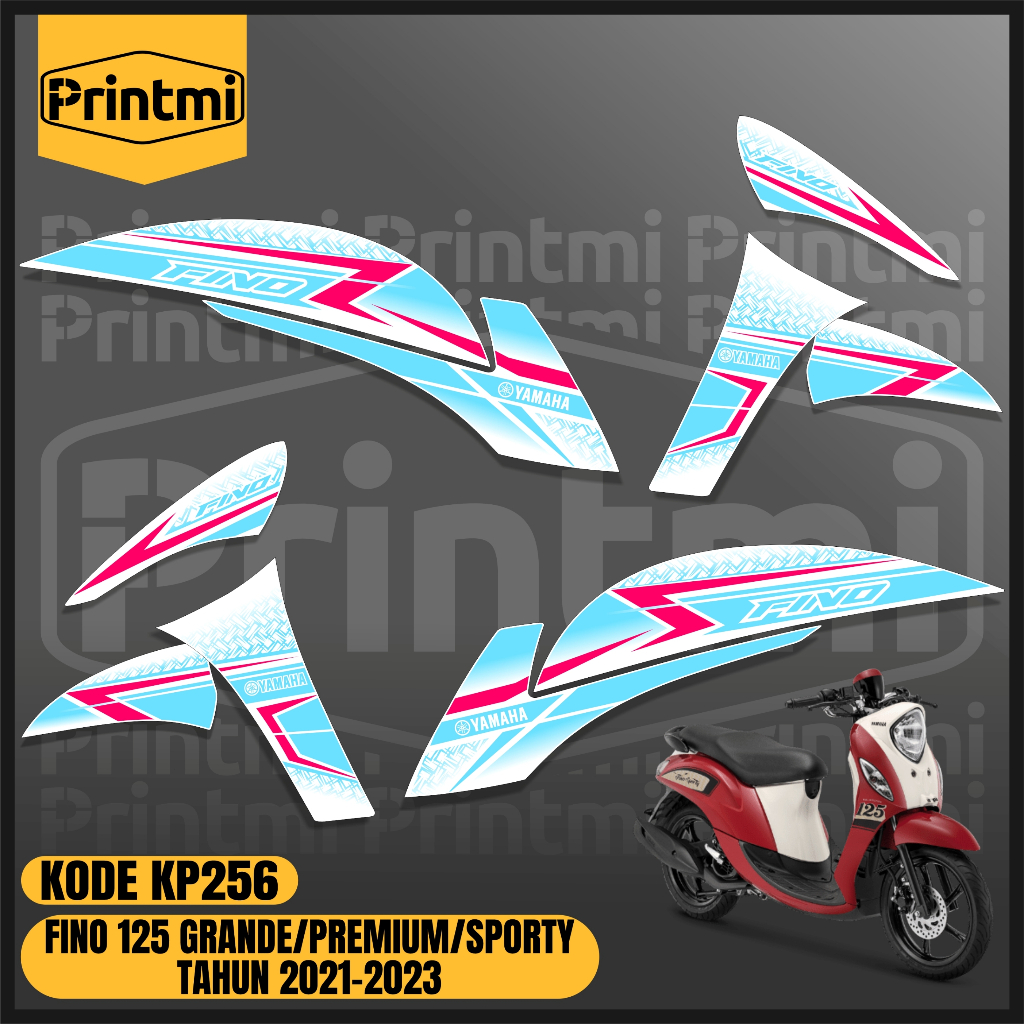 Striping Sticker Motor Fino 125 Grande Premium Sporty 2021 2022 2023 2024 Variasi Simple Modifikasi 
