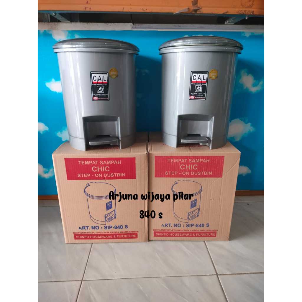 TEMPAT SAMPAH CHIC INJAK BULAT SHINPO 840 S 10 L