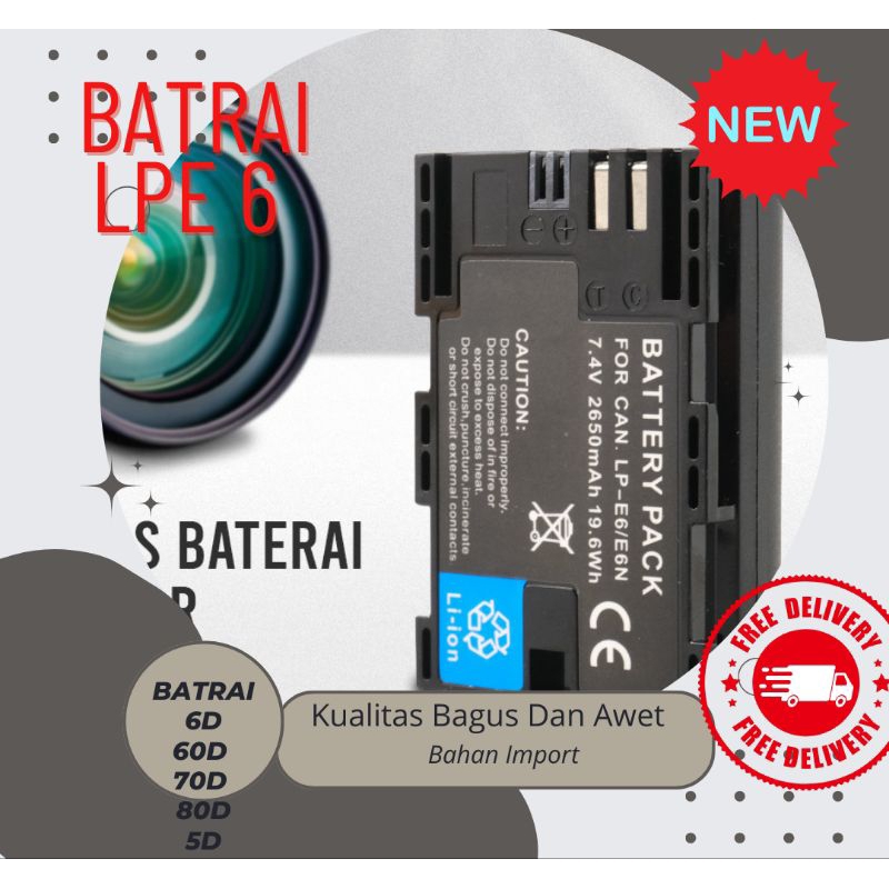 Batrai Canon 60D , 7D , 70D , 80D DLL Baru dan Garansi