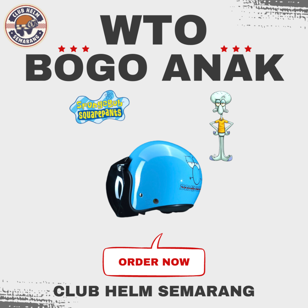 Helm Anak Retro Neo Spongebob Squarepants - Squidwards
