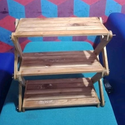 Meja Lipat camping/Rak Sepatu Lipat 3 susun