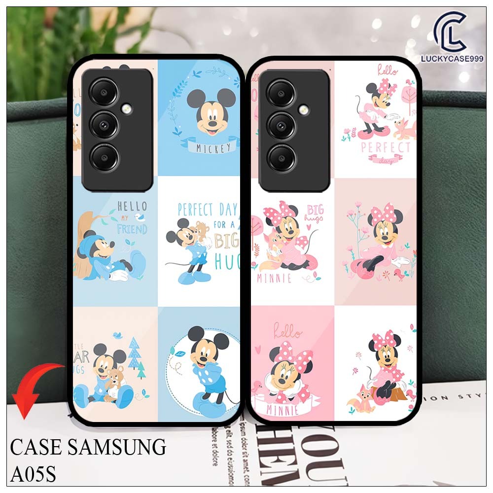 Softcase Samsung A05S A05 Terbaru (LS836) Casing Kaca Kilau Motif Kartun Mickey Mouse Pic HD Case Sa