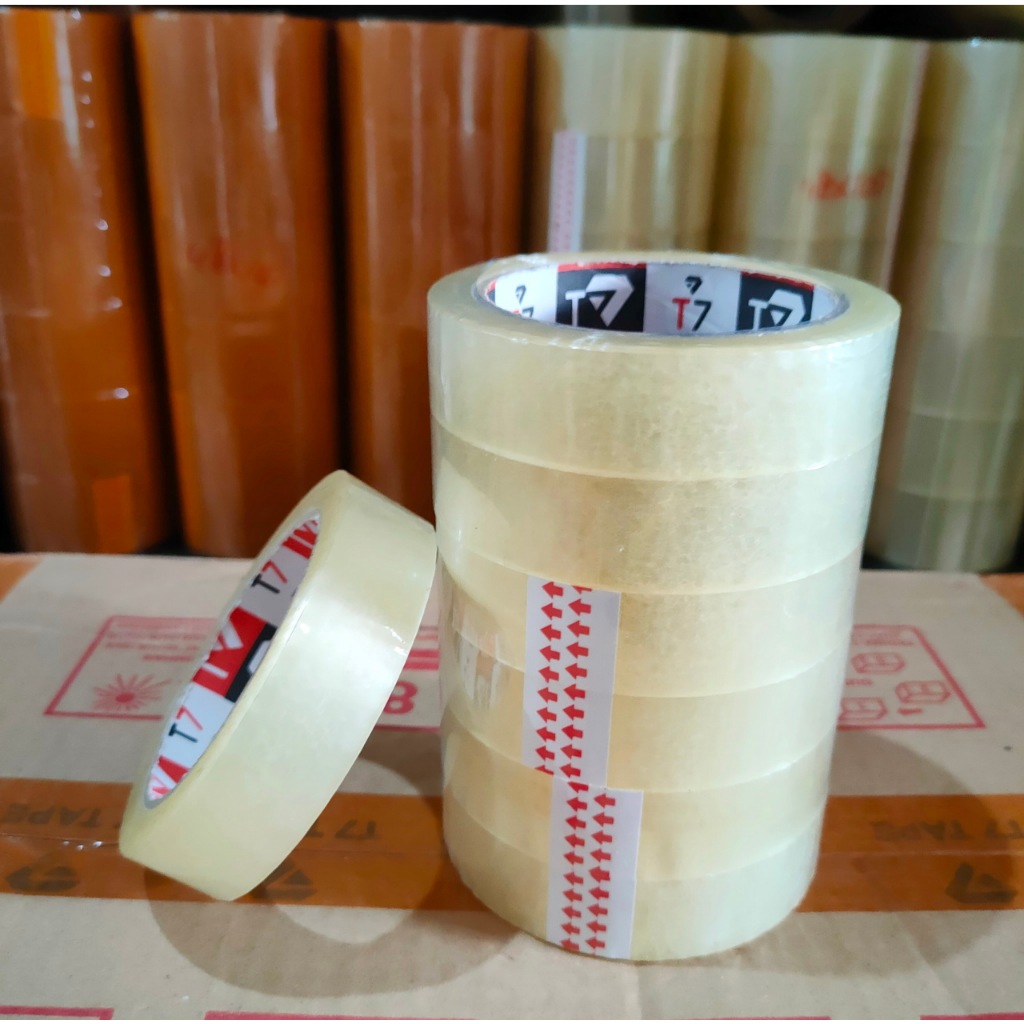 

Lakban Bening 1 Inch 24mm x 90 yard Clear Tape Isolasi Selotip Opp Selasiban Kualitas Bagus
