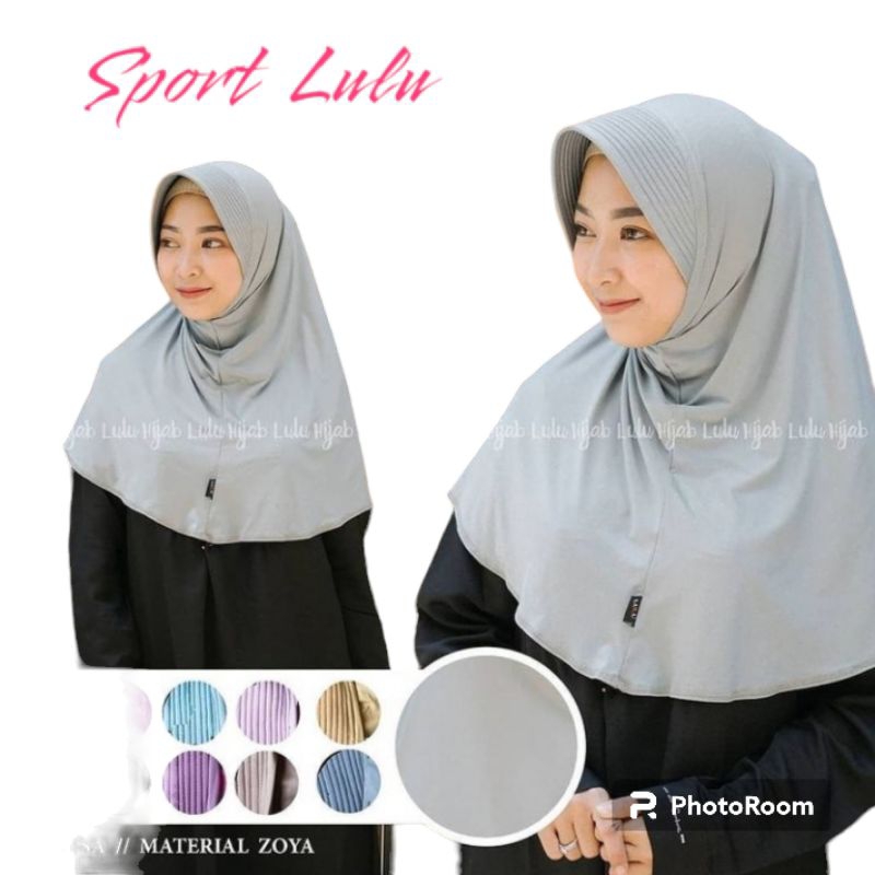 Jilbab Sport Lulu Ori Jilbab Silat Bahan Jersey Zoya
