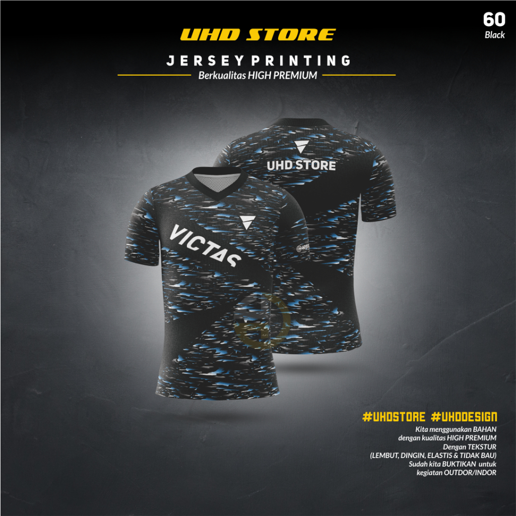 baju kaos jersey olahraga pingpong tenis meja victas custom