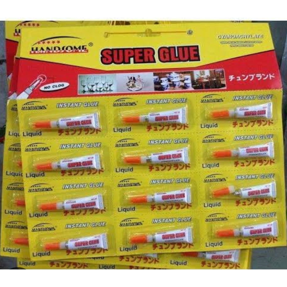

Lem Super Glue Handsome 1renceng isi 12pcs