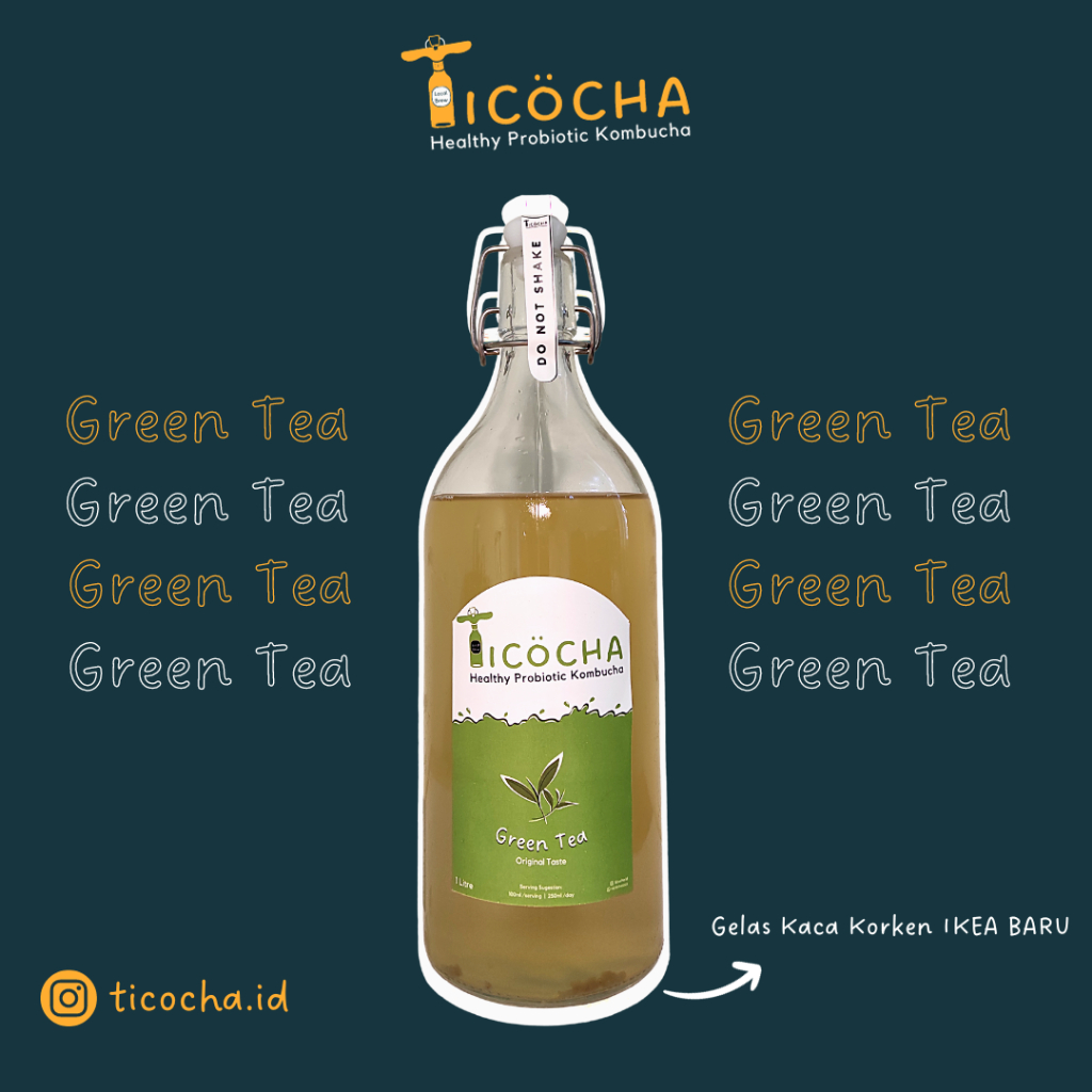 

Kombucha Green Tea 1000ml | Ticocha. id