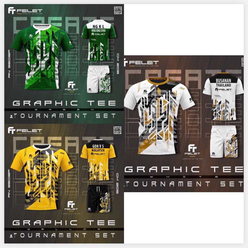 Baju Badminton Felet RN 3608 F - Celana Felet CM 206 Original