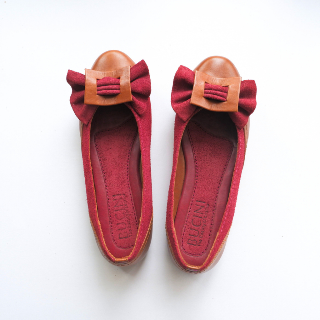 Sepatu Flat Wanita Kulit Asli Premium | BUCINI GV 101 E Leather Flat Shoes